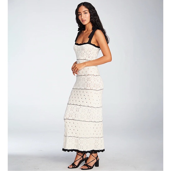 CAPITTANA Valeria knit Black and White Dress XS/ Small - Picture 2 of 7